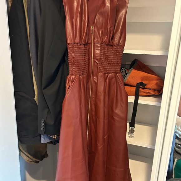 Anthropologie leather dress - Picture 2 of 5